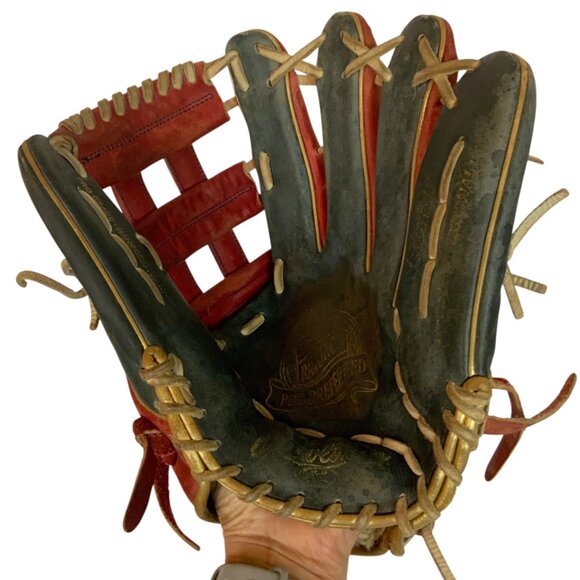 Rawlings Pro Preferred PROSRA13 Baseball Glove 12-3/4 Red Blue Leather 159 RHT - Picture 2 of 8
